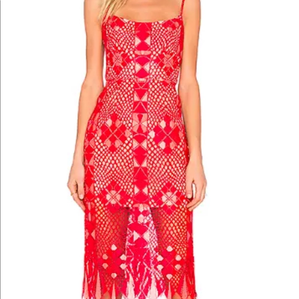 BCBGMAXAZRIA ALIESE DRESS  - Lipstick Red Size 10